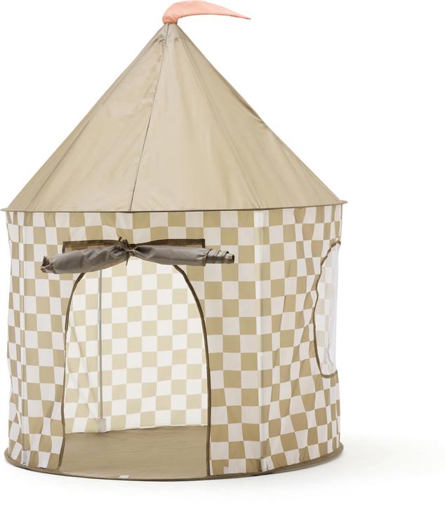 Kids Concept - Tent - Khaki med tern - 100x100x130 cm