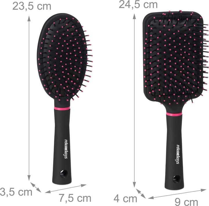 Immagine prodotto Relaxdays Spazzole per Capelli, Set da 4