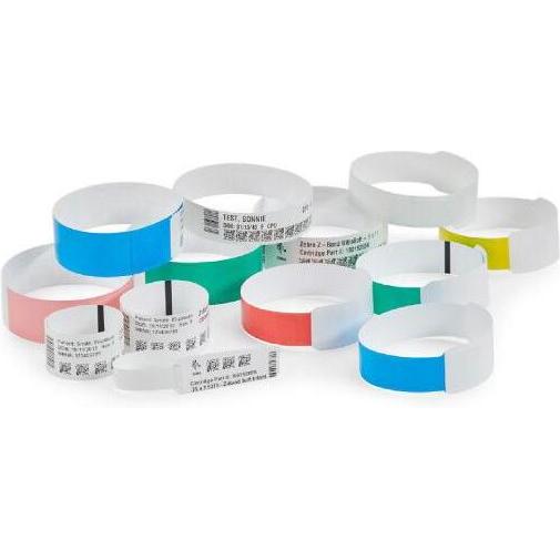 Zebra, Beschriftungsband, Wristband Poly 1x7in Dt Z-Band (17.78 cm, Grau)