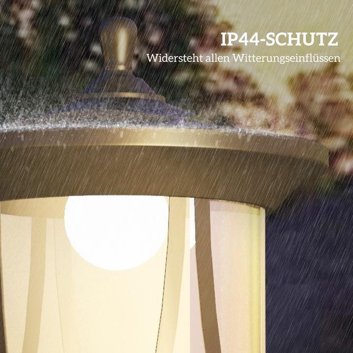 Produktbild Outsunny Solar Gartenlaterne ABS, Polycarbonate Schwarz (30 lm, IP44)