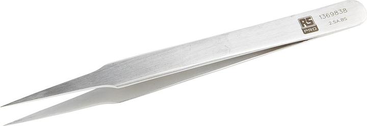 Produktbild RS PRO Edelstahl Pinzette Säurebeständig, Spitze Flach, 120 mm