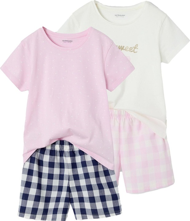Actual product image Vertbaudet 2er-Pack Mädchen Sommer-Schlafanzüge aus Popeline (98)