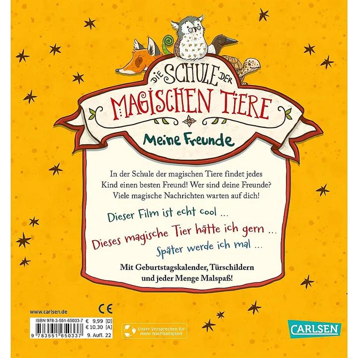Actual product image Die Schule der magischen Tiere: Meine Freunde (German, Margit Auer, 2018)