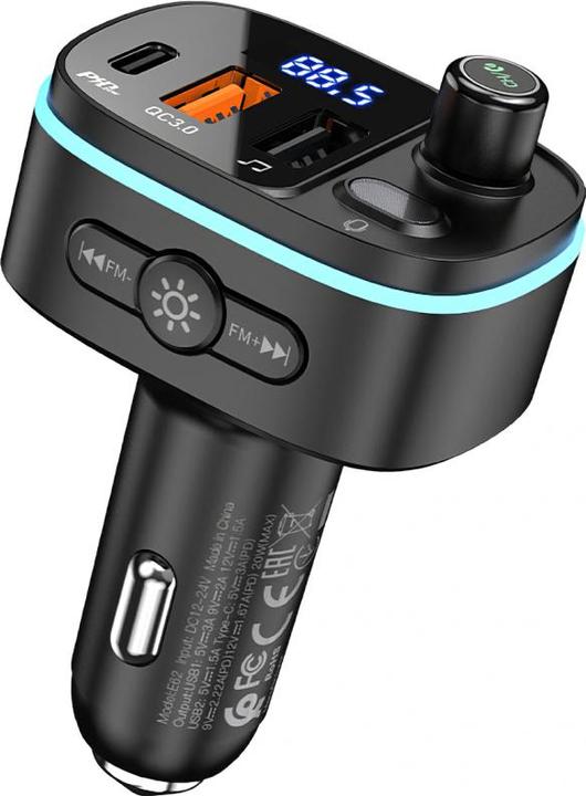 Produktbild Hoco BT FM Transmitter and Car Charger E62 Fast, Black