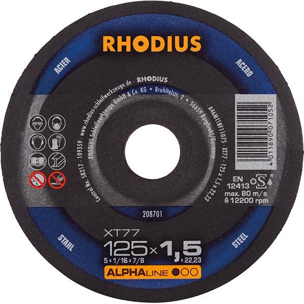 Rhodius, Sägeblatt, Trennscheibe XT77 125 x 1,5mm ger.