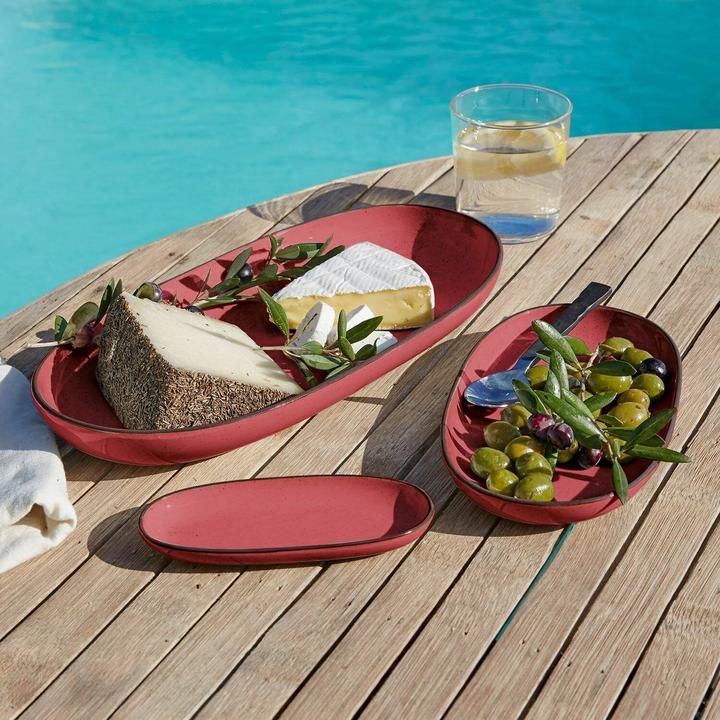 Produktbild Loberon Servierplatte 3er Set Biarré rot