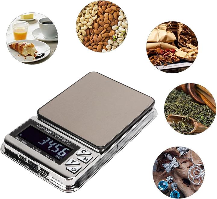 Image du produit Swissdetector Balance électrique Portable Rechargeable par USB - 0,01 X 1000g