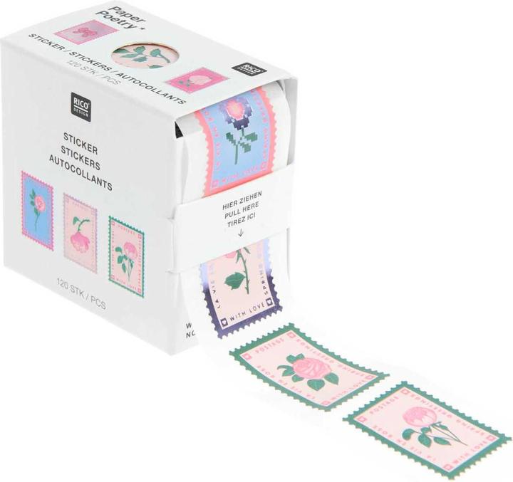 Produktbild Rico Design Stickerrolle "Briefmarken" (120 Sticker)