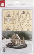 Produktbild Rayher Holzbausatz "Winterhäuser", 31-tlg., Sperrholz