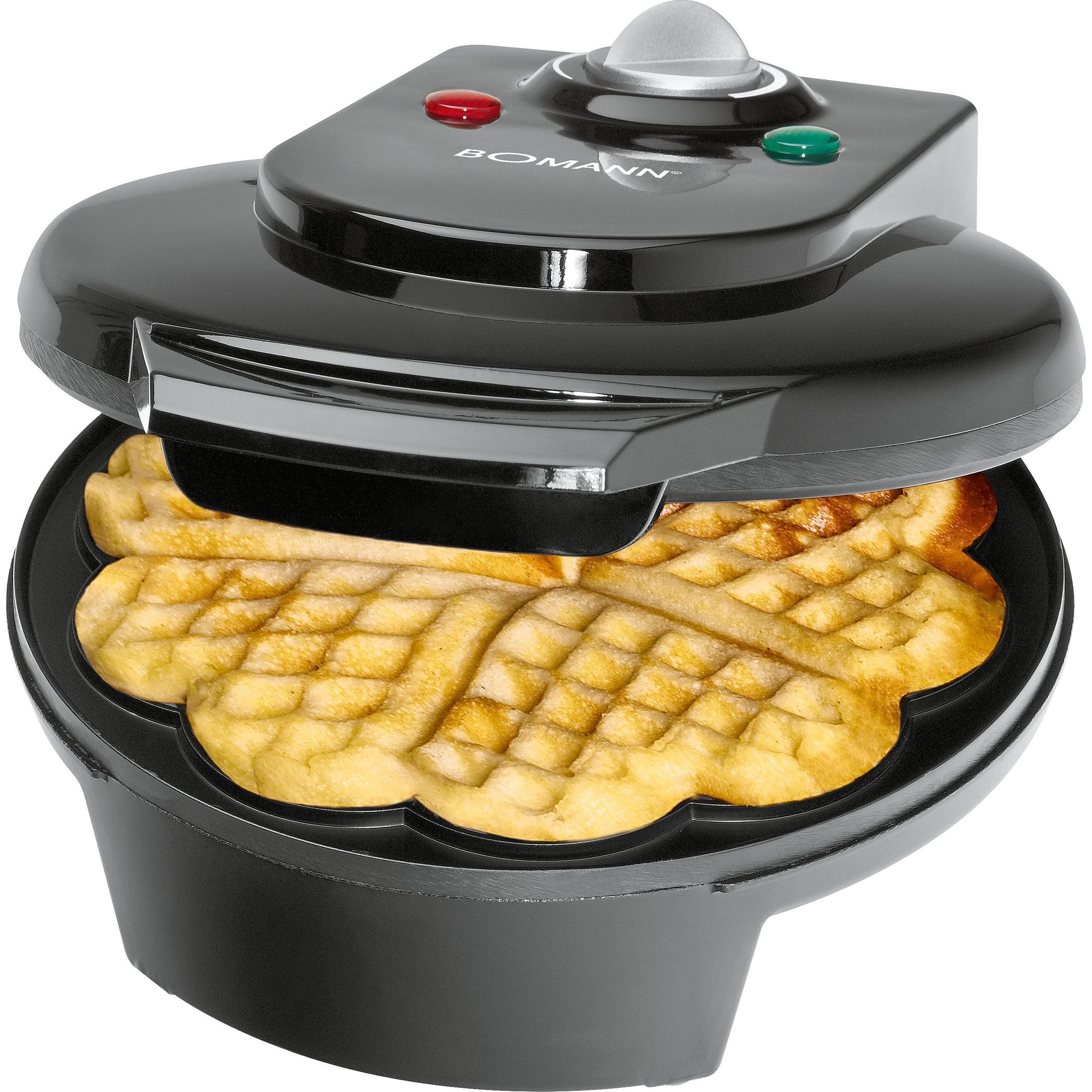 Bomann WA 5018. Schwarz, Waffeleisen, Schwarz
