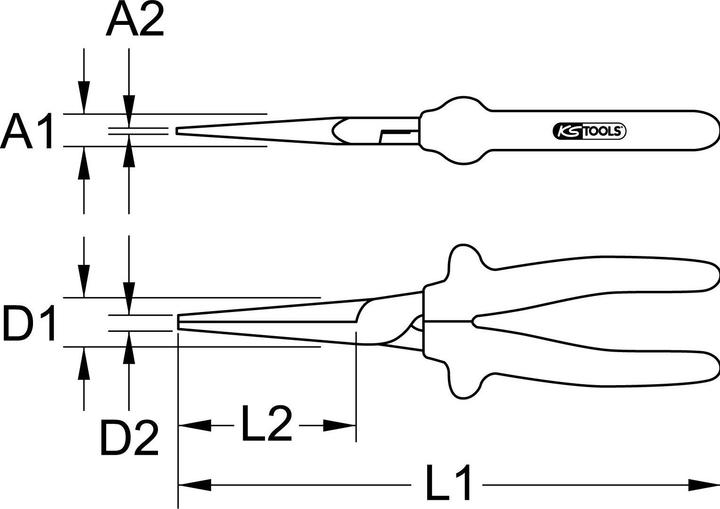 Immagine prodotto KS Tools 1000V Pinze per pialla, 200mm (200 mm)