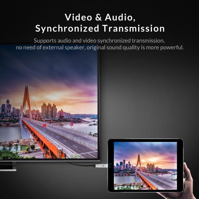 Produktbild Orico GHD802 Micro HDMI auf HDMI / HDMI auf HDMI 2-in-1 Glasfaser Kabel (15 m)