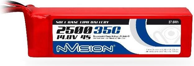 Actual product image nVision LiPo battery 14.8V 2500mAh 35C (14.80 V, 2500 mAh)