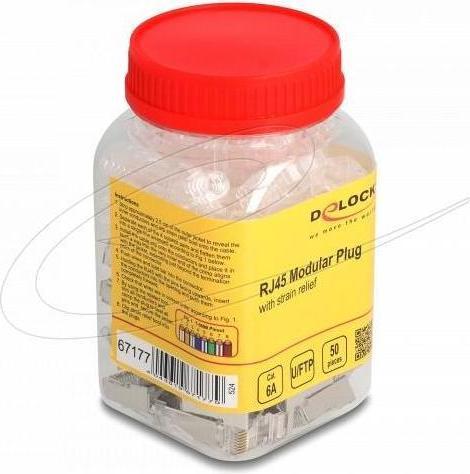 Immagine prodotto Delock RJ45 Modularer Stecker Cat.6A mit Knickschutztülle tr (Connettore del cavo di rete)
