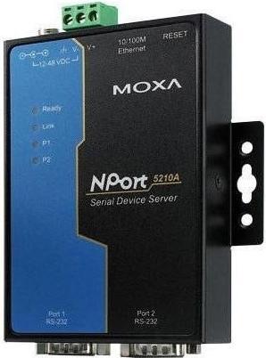 Actual product image Moxa NPort 5210A, LAN RS232 Server, 2 Port