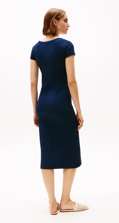 Image du produit Tommy Hilfiger Robe Bodycon Cintrée Henley Or (S)