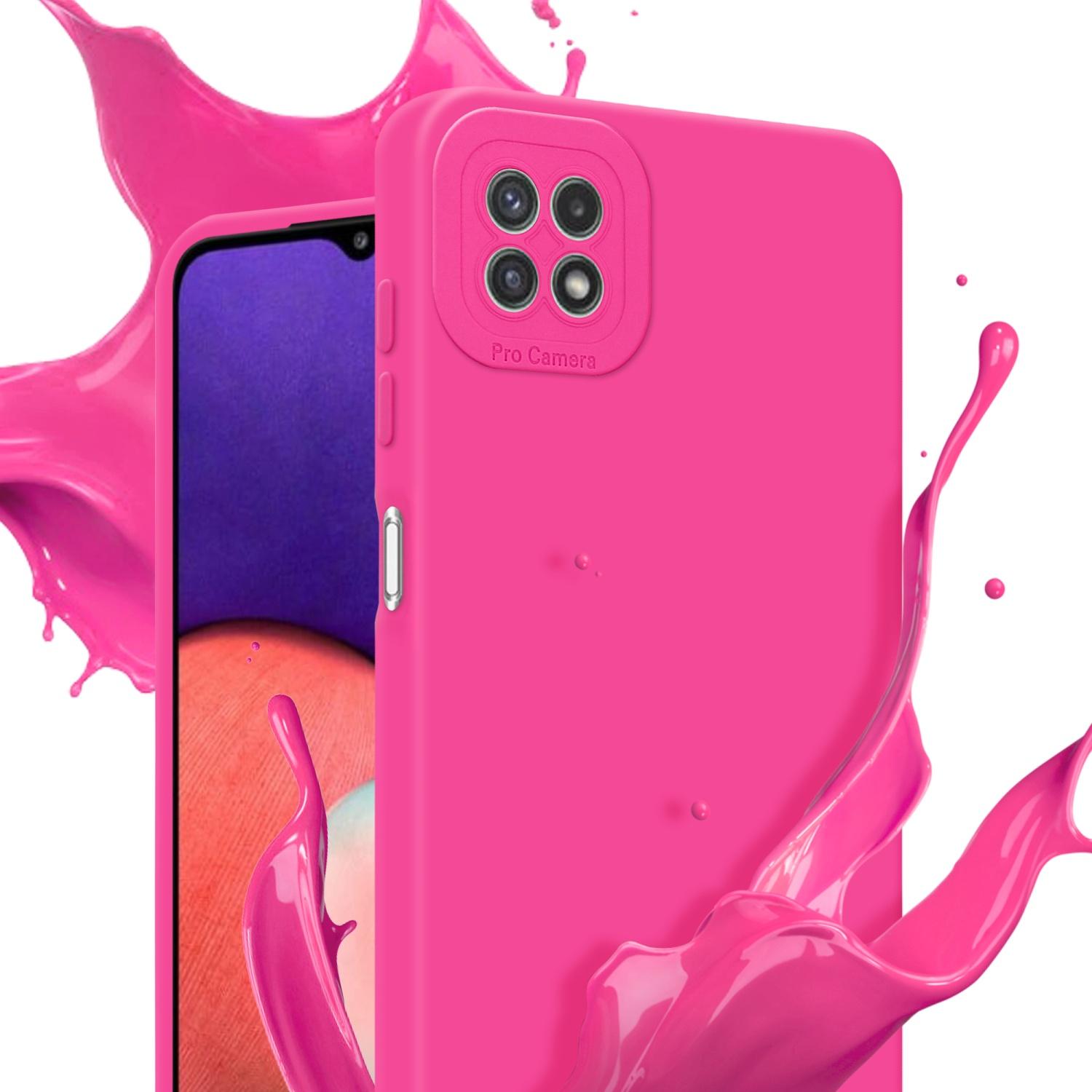 Thumbnail - Cadorabo Hülle für Samsung Galaxy A22 5G im TPU Fluid LM162 Style (Samsung Galaxy A22 5G), Smartphone Hülle, Pink