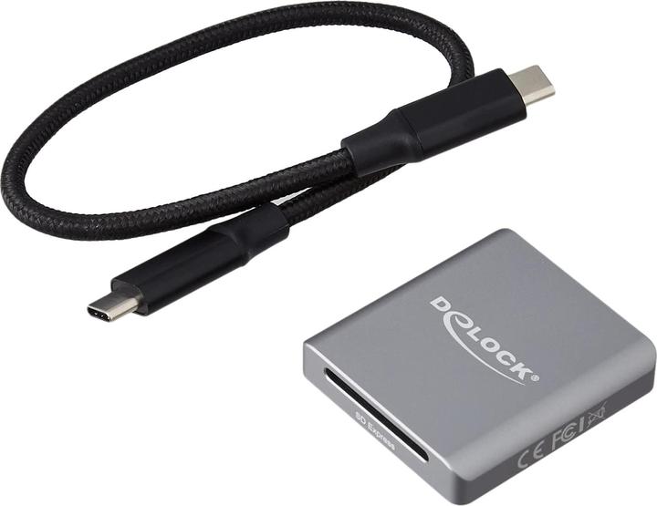 Produktbild Delock Card Reader Extern USB-C für SD Express-Speicherkarten (USB 3.2 Gen 2)