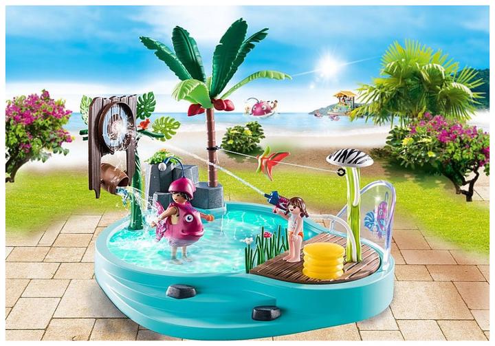 Immagine prodotto Playmobil Piscina piccola con spruzzatore d'acqua (70610, Divertimento in famiglia Playmobil)