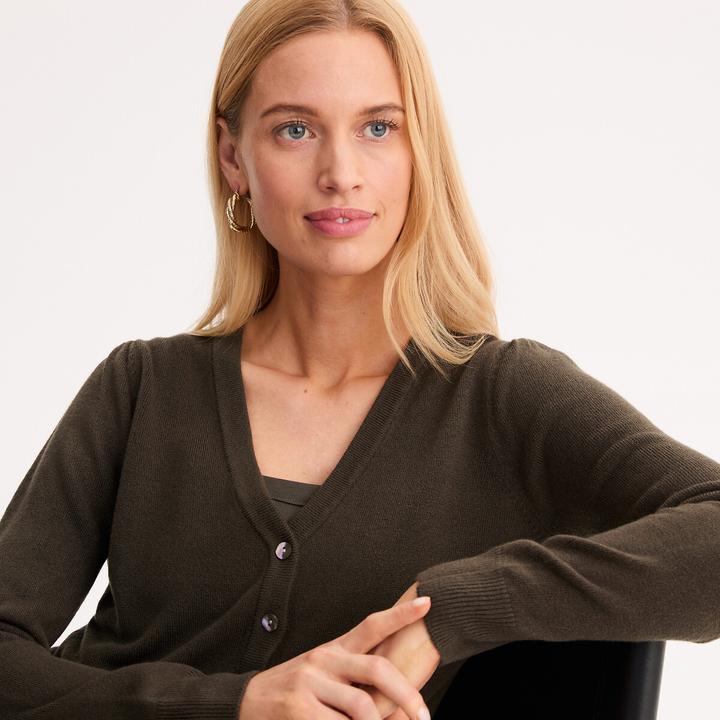 Actual product image Anne Weyburn V-Ausschnitt Weste aus feinem Strick (XL)