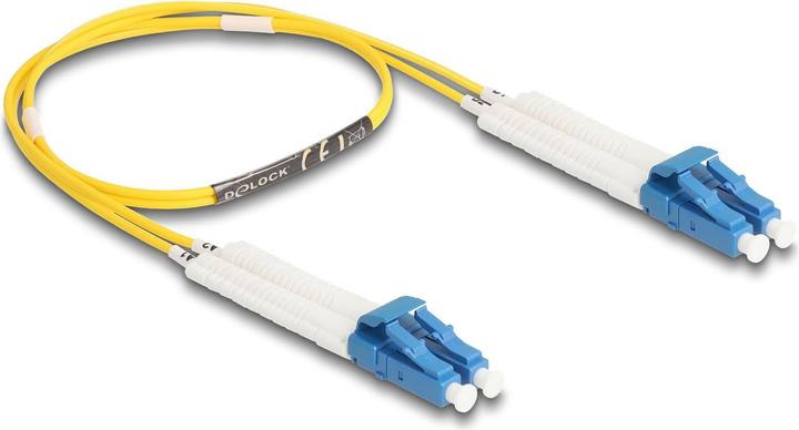 Produktbild Delock LWL Kabel LC-D > LC-D Singlemode OS2 winkelbar 0,5m (0.50 m)
