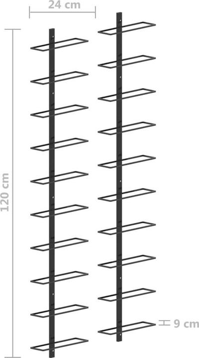 Produktbild vidaXL Emmerich (24 x 8 x 95,4 cm, 18 Fl.)