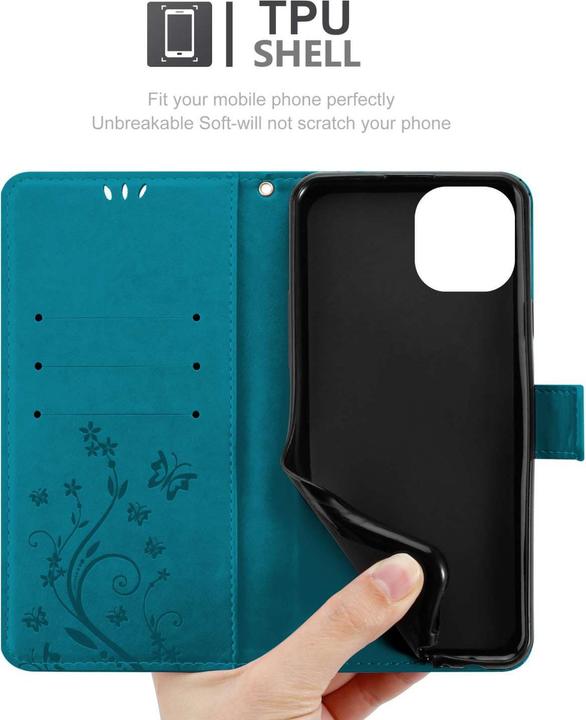 Actual product image Cadorabo Case for Apple iPhone 15 Flower Book (Apple iPhone 15)