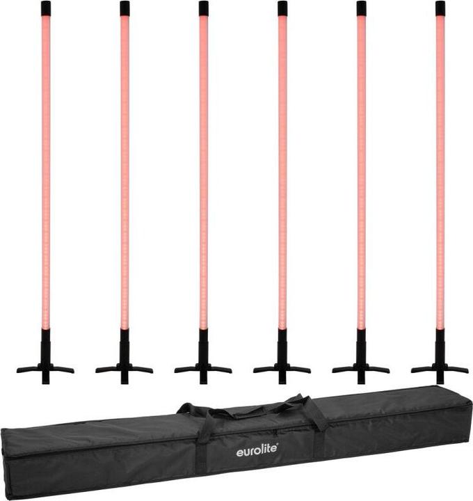 Productafbeelding Eurolite Set van 6x LED lichtstick 134cm RGB + zachte tas