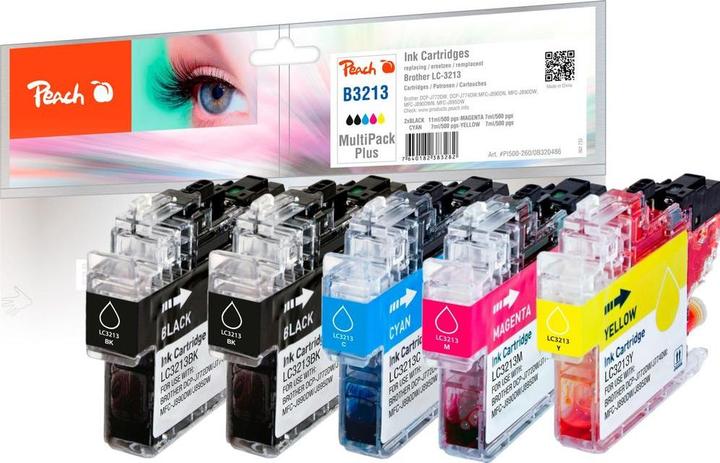 Produktbild Peach Tinte Brother LC-3213 C, M, Y, 2x BK (C, M, Y)
