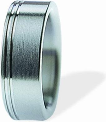 Produktbild Xen Bandring mit Rillen mattiert 7 mm (50)