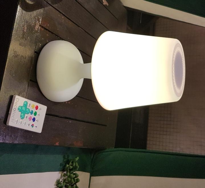 Actual product image Lexibook Bluetooth speaker waterproof in the shape of a table lamp with LED technology incl. remote control