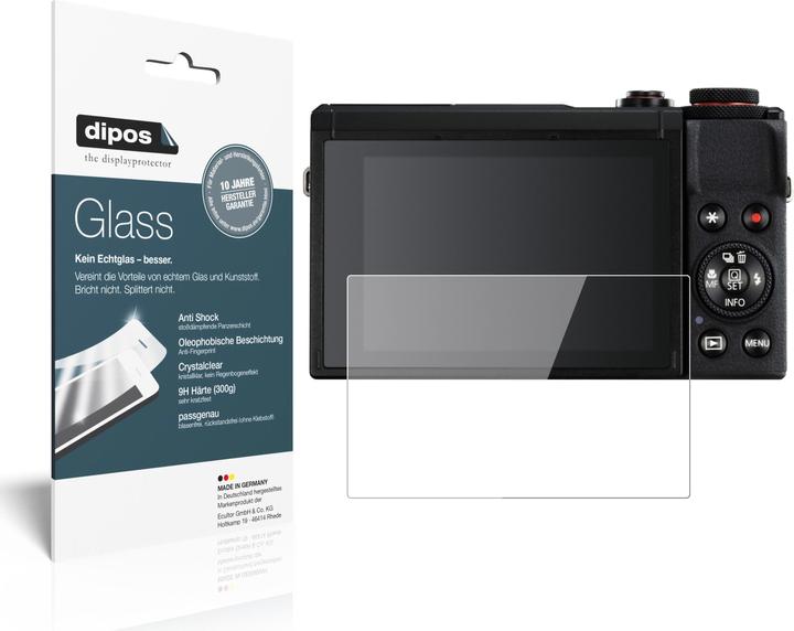 Dipos Screen Protector Anti-Shock (Screen protector, PowerShot G7X Mark III)