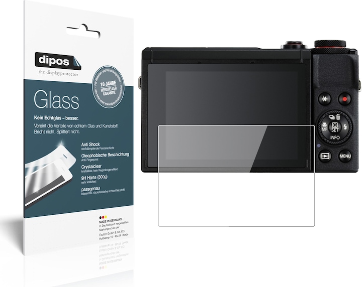 Dipos Screen Protector Anti-Shock (Screen protector, PowerShot G7X Mark III)