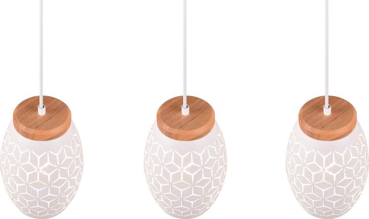 Actual product image Reality Bidar pendant light E27 triple ⌀15cm white matt height-adjustable (E27)