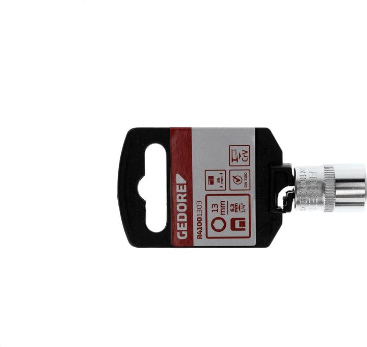Produktbild Gedore Red red R41001303 Steckschlüsseleinsatz 1/4" 6-kant 13 mm Länge 25 mm (13 mm)