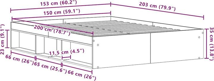 Image du produit vidaXL Bettgestell (150 x 200 cm)