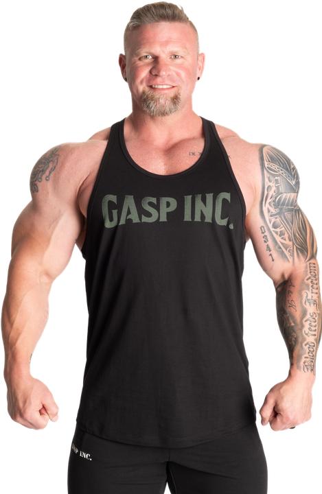 Actual product image Gasp Essential T-Back - Black/Green (M)