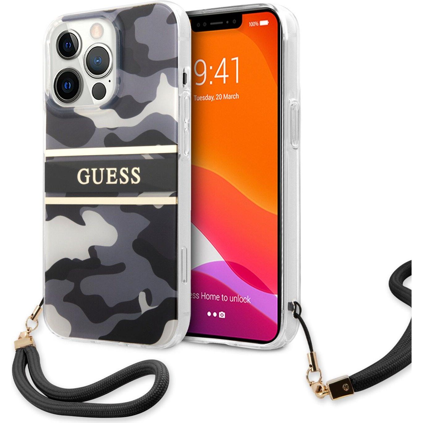 Guess Case (Apple iPhone 13 Pro), Smartphone Hülle, Schwarz