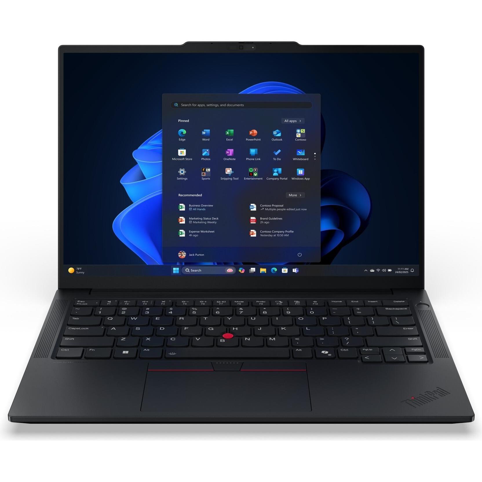 Lenovo ThinkPad E14 Gen 7 (14", 1000 GB, 32 GB, DE, Intel Core Ultra 5 228V), Notebook, Schwarz