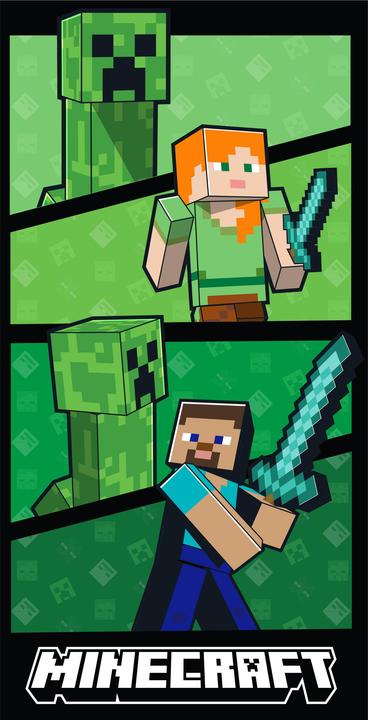 Productafbeelding Minecraft Beach towel - 70 x 140 cm - (MNC698) (70 x 140 cm)