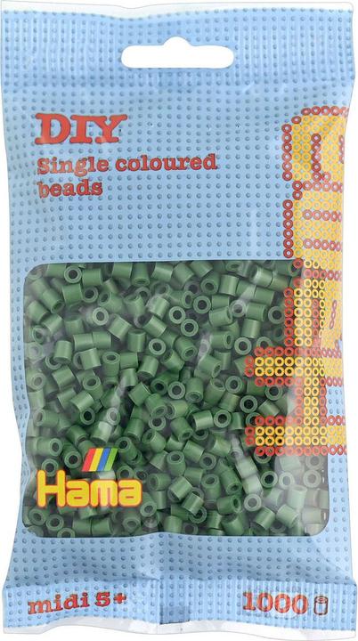 Actual product image Hama Fuse beads - forest green, 1000pcs.