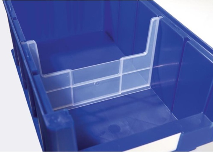 Image du produit LA-KA-PE Séparateur pour bac d'étagère l. 230 mm PP transparent, ouvert (23 cm)