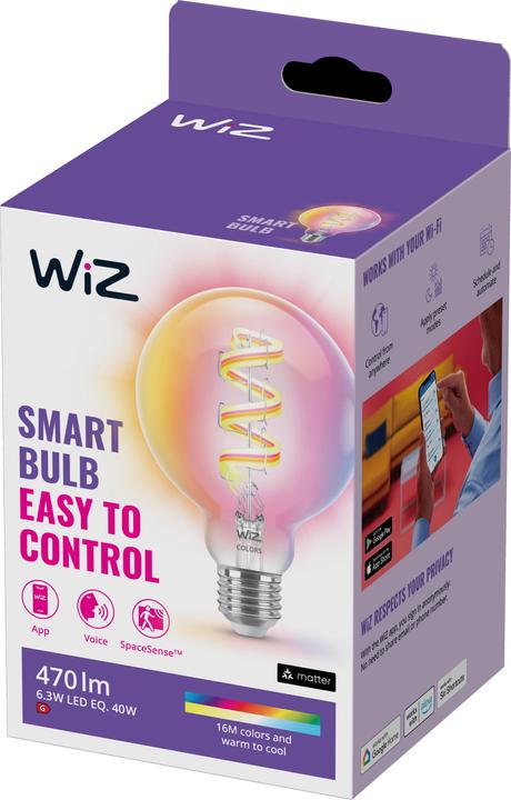 Produktbild WiZ Tunable White & Color Globe (E27, 6.30 W, 470 lm, 1 x, E)