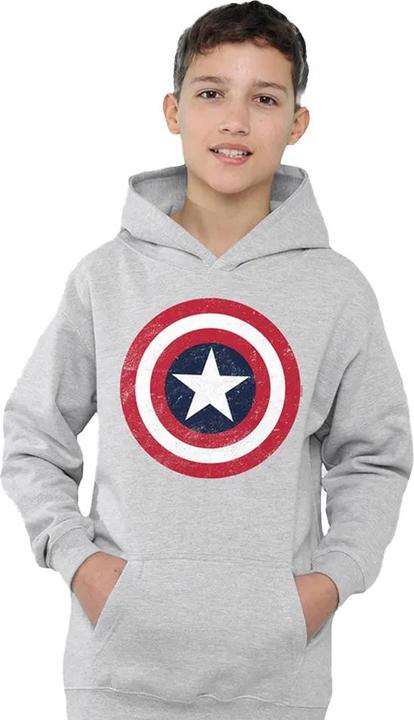 Produktbild Captain America Kapuzenpullover Zum Überziehen meliert (128)