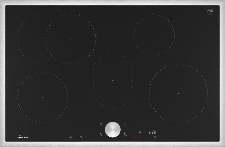 Actual product image Neff N 90, Induction hob, 80 cm, Black, With overlying frame, T58STF1L0