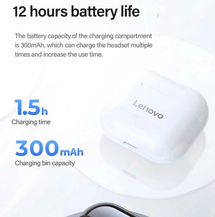 Image du produit Lenovo LP40 (pas de réduction du bruit, 3 h, Sans fil)
