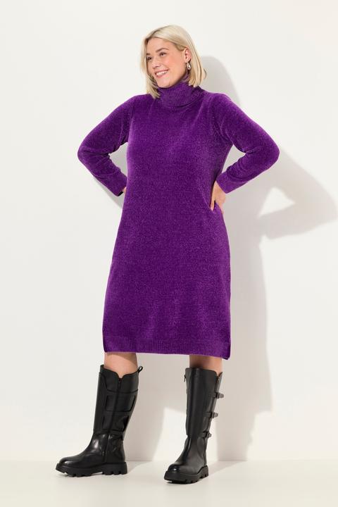 Produktbild Ulla Popken Chenille-Kleid, Strukturstrick, Rollkragen, Langarm (46, 48)