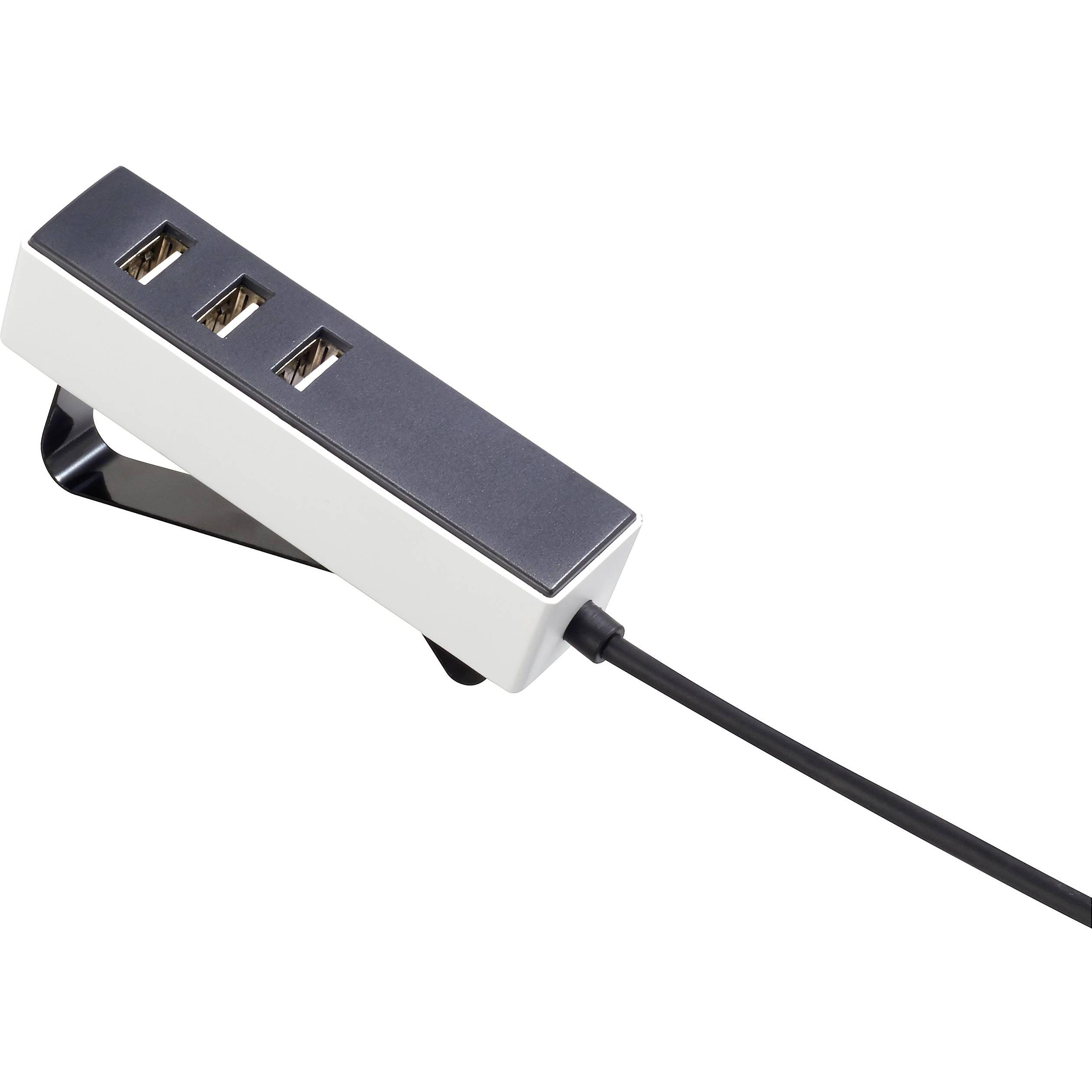 Voltcraft VC-11374060 USB-Ladestation Ausgangsstrom (max.) 3.1 A 3 x USB (15.50 W), USB Ladegerät, Weiss, Schwarz