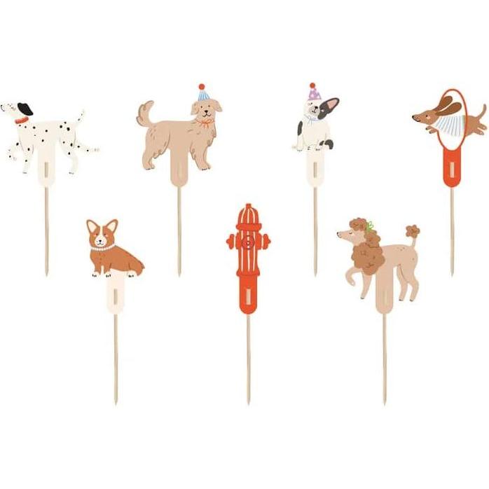 Partydeco Cupcake Topper Hunde, 7 Stk. (7 pz.)
