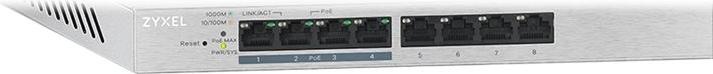 Actual product image Zyxel GS1200-8HP: 8Port PoE+ Switch, V2 (8 Ports)